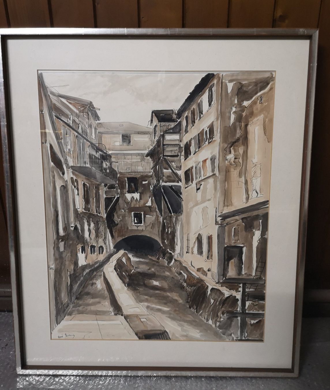 Tele & Cornici: Grande aquarelle représentant Sion – Usato da Conthey venduto da Cathlouz 1