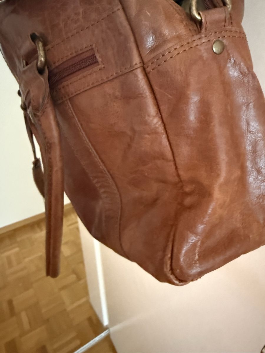 Borse da donna: Ledertasche braun Handtasche Varese – Usato da Meggen venduto da edwardcallan 5