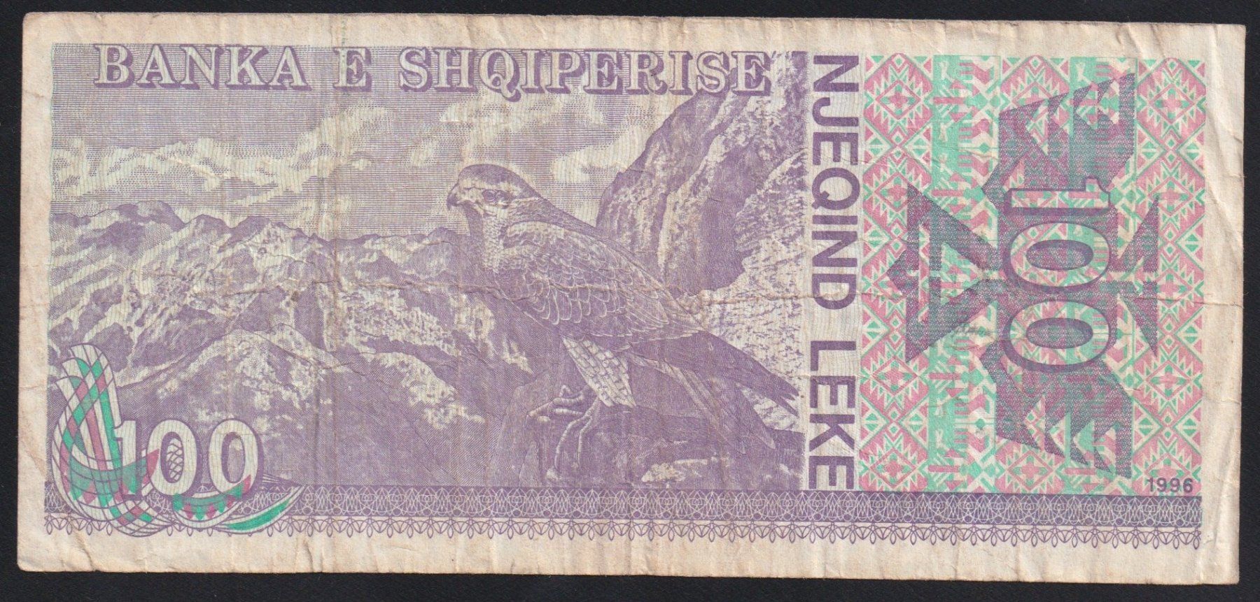 Banconote: Albanien 100 Leke 1996 – Usato da Brugg AG venduto da banknoten_muesli 1