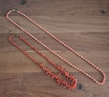 Korallen/aperlenkette mit Goldverschluss 14K
