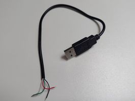 USB Stecker / 4 Drähte / 0.3 m Kabel