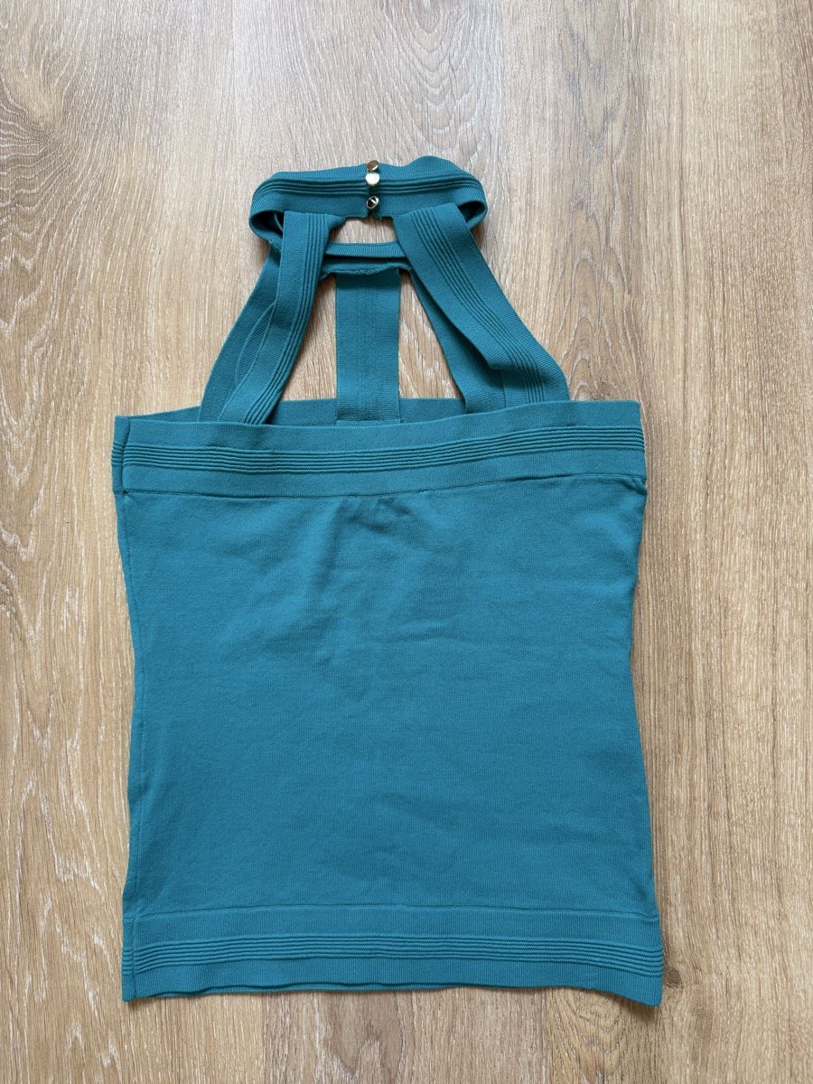 Morgan Tops: Top maille Stretch turquoise Morgan, t.38/M – Gebraucht aus Tavannes von Thriftshop 1