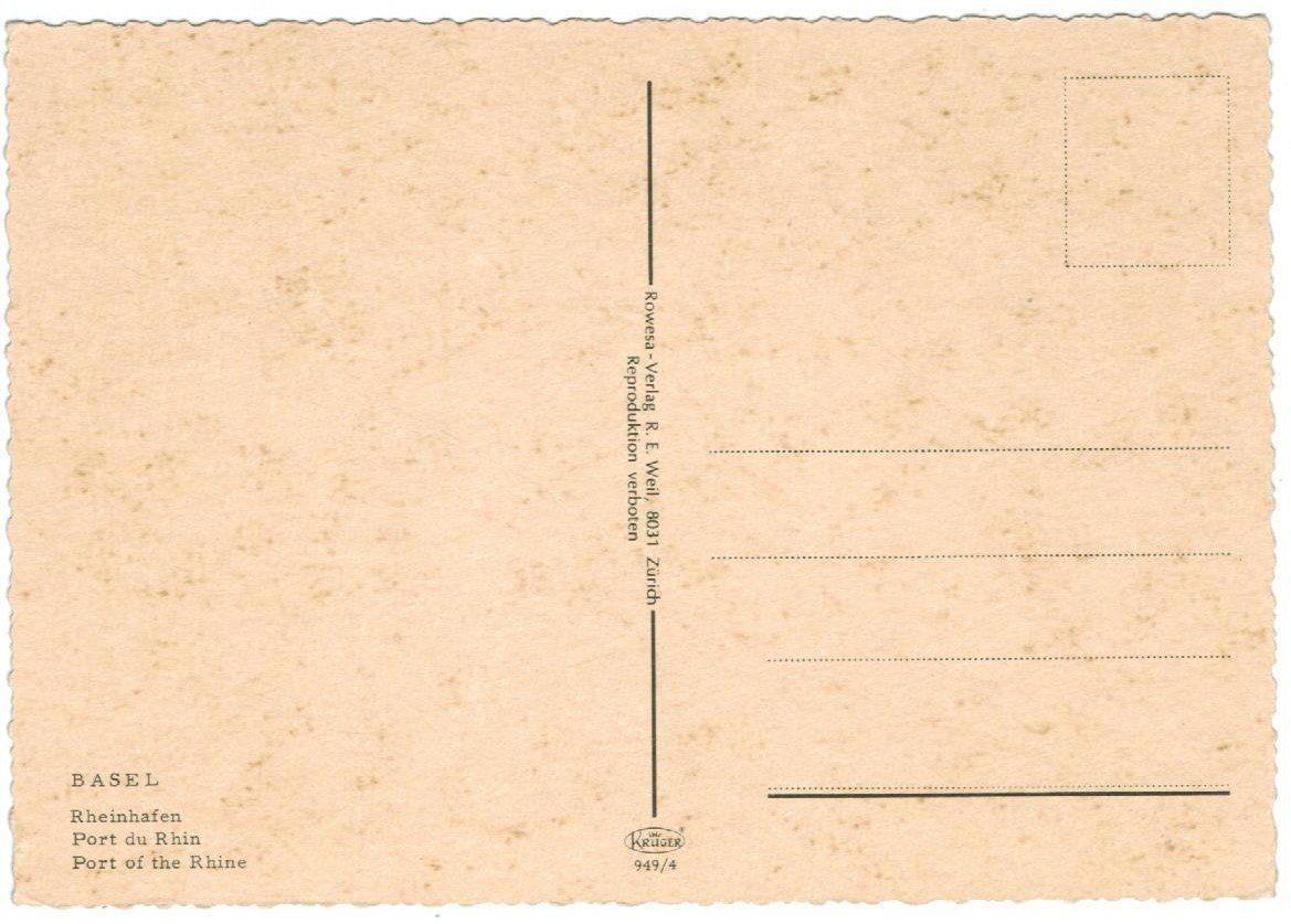 Ansichtskarten: AK Rheinhafen Basel – Gebraucht aus Zürich von Tolima194 1