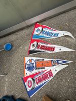 Vintage NHL Wimpel Oilers Rangers Canadiens