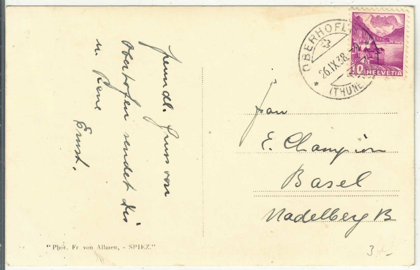Cartes postales: Kirchlein von Einigen – D'occasion à Ettingen par Kartenplanet 1