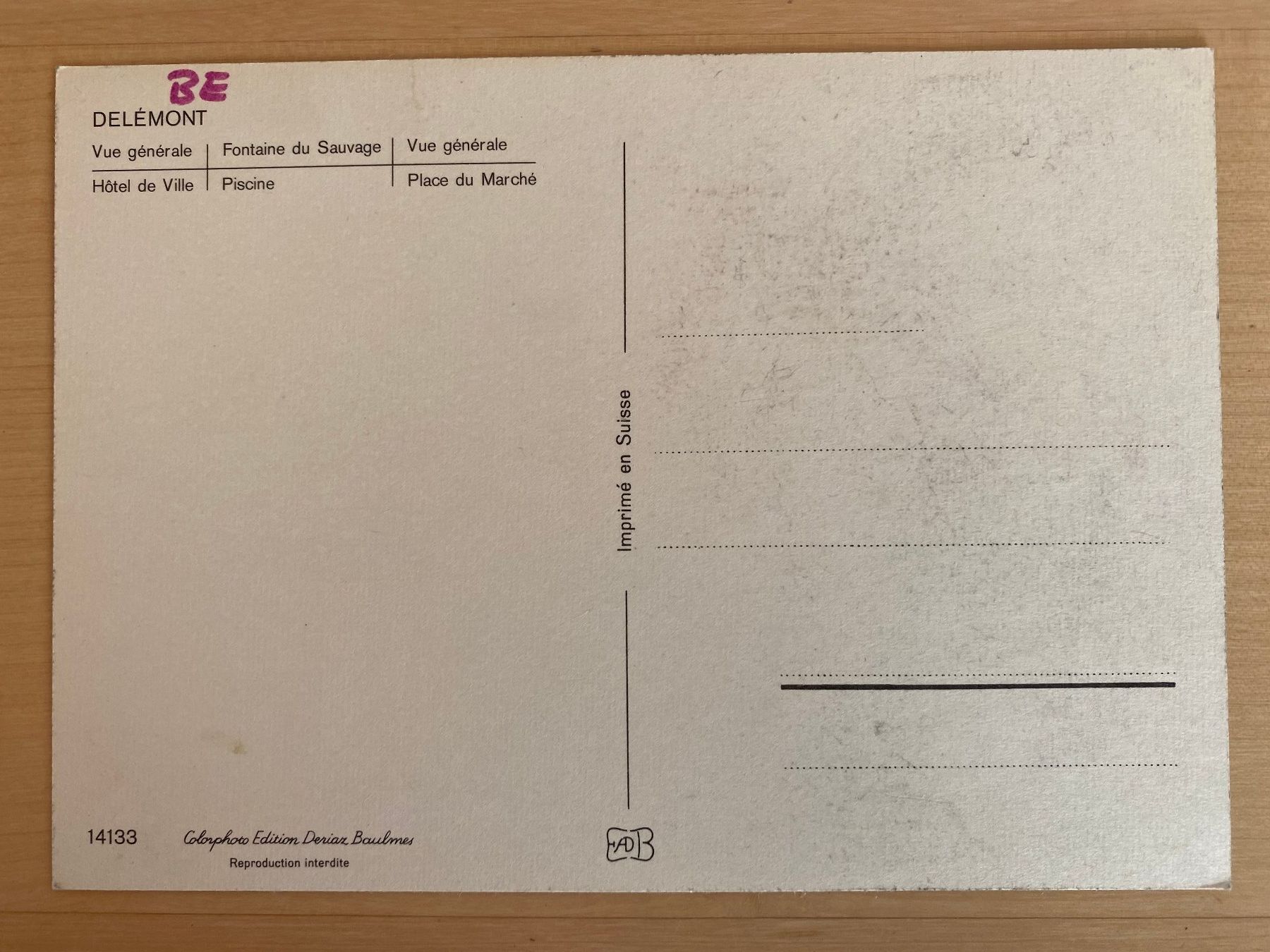 Cartoline postali: AK Delémont JU – Usato da deitingen venduto da popcorn02 1