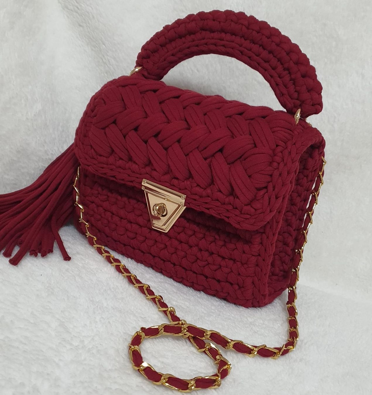 Borse da donna: Handgefertigte Häkeltasche – Nuovo (secondo la descrizione) da Kaltbrunn venduto da gurlukhandmade