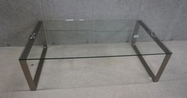 Hochwertiger Design Couch Tisch Edelstahl - Glas      MA338