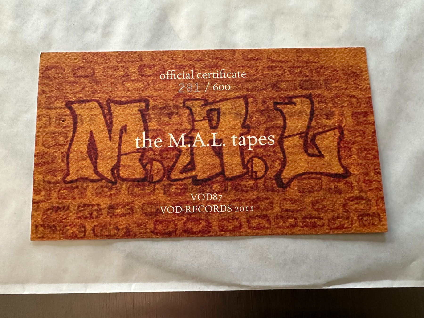 Dischi in vinile: M.A.L. LP THE M.A.L TAPES - VOD 87 – Nuovo (secondo la descrizione) da Sion venduto da jaipur1401 3
