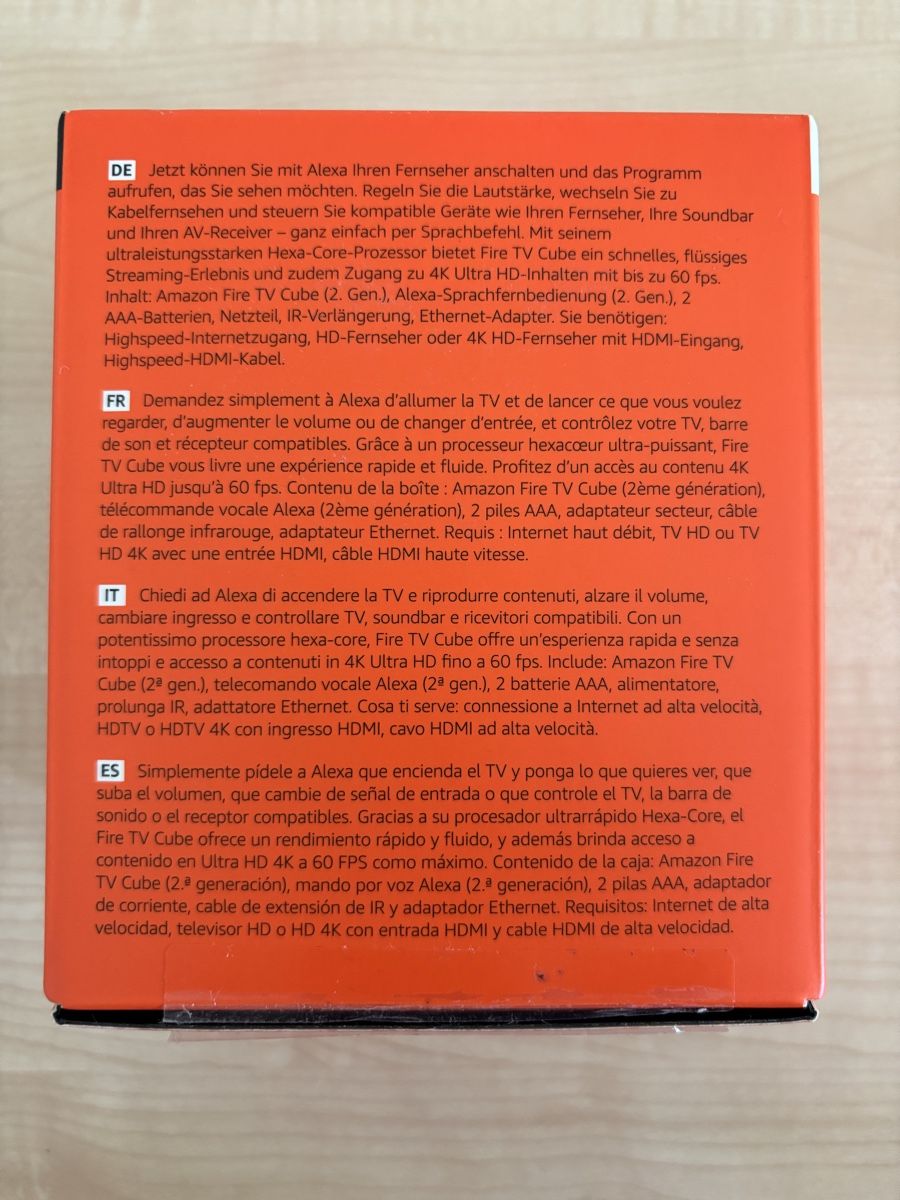 Amazon Multimediaplayer & Streamer: Amazon Fire TV Cube 4K HDR in excellent condition – Gebraucht aus Luzern von fmitzi 7