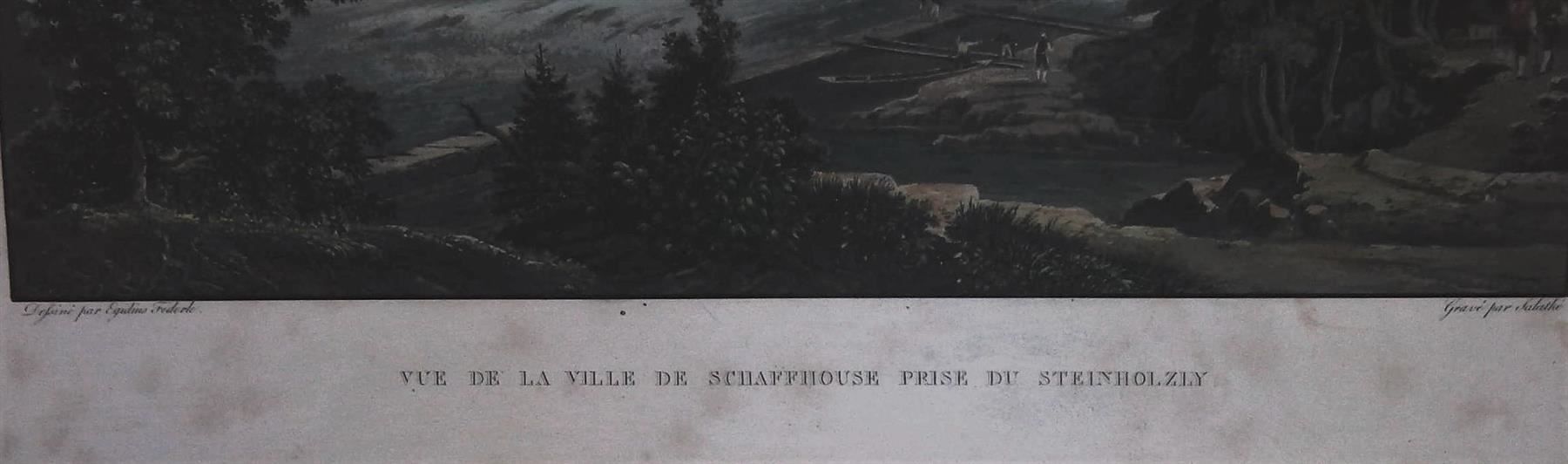 Incisioni: Schaffhausen Aquatinta von Bleuler – Usato da Rafz venduto da Helvet32 3