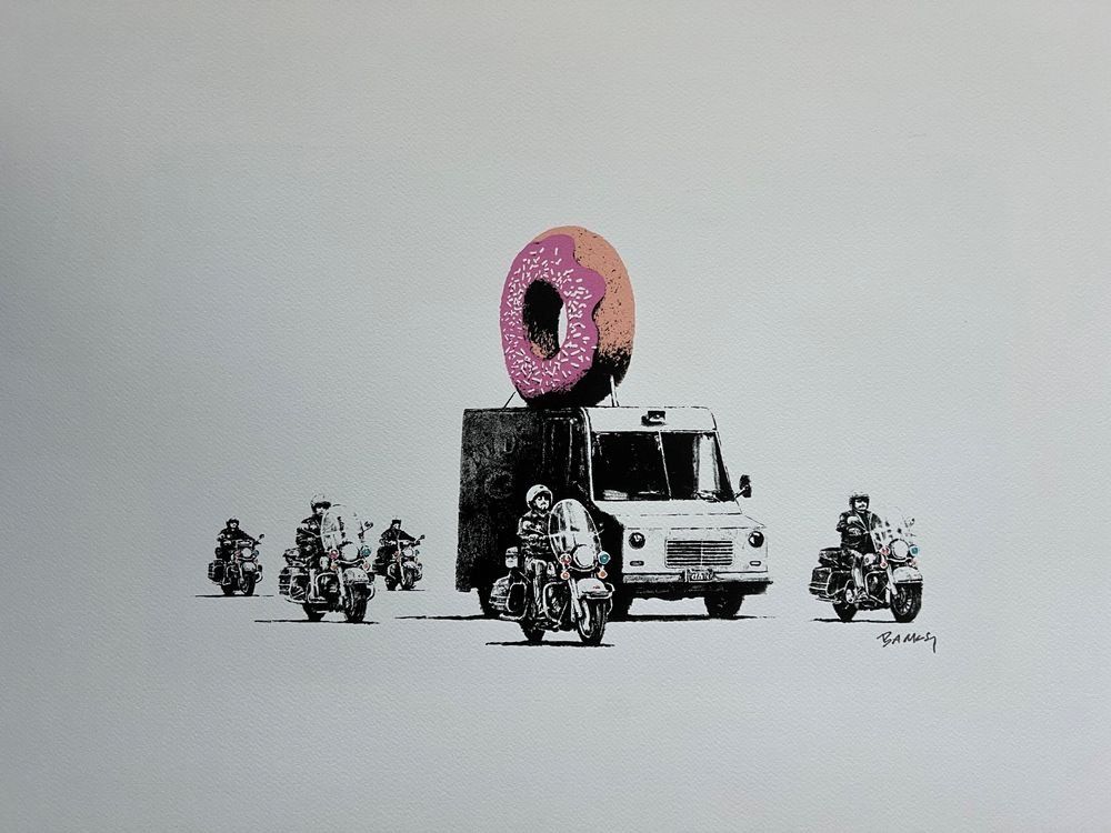 Poster & Bilder: BANKSY « Donuts » XL VERSION 30/150 – Gebraucht aus Staufen von saerdna81