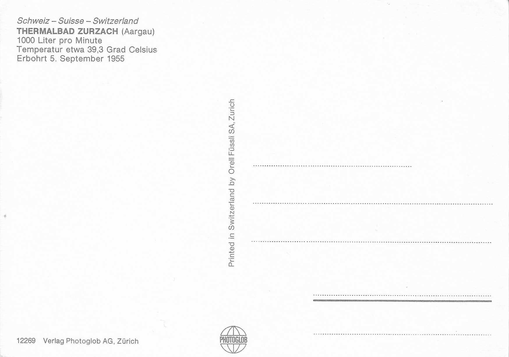Cartoline postali: Thermalbad Zurzach AG – Nuovo (secondo la descrizione) da Rothrist venduto da Stranglehold 1