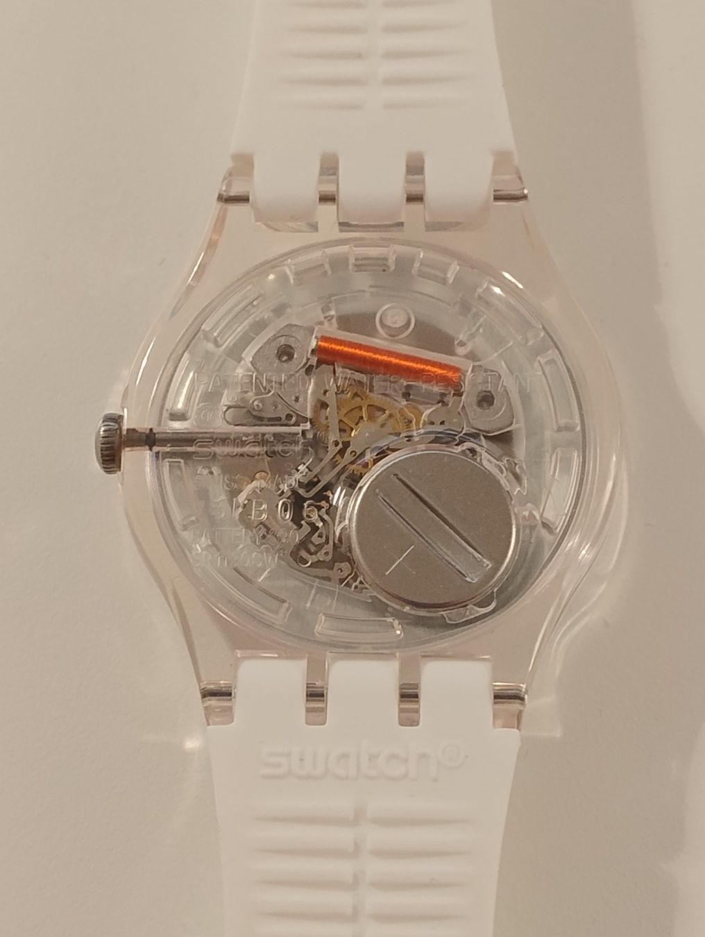 Swatch Orologi: Swatch 43mm weiss mit hellblauem Zifferblatt – Usato da Hinterkappelen venduto da sonicbits 2