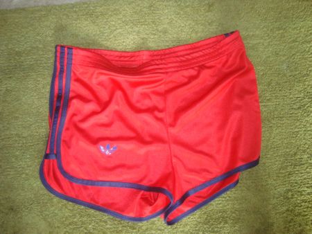 vintage 80iger year adidas Shorts Satin DA rot s.F42 France