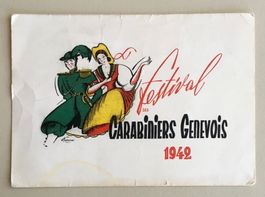 Carte postale Carabiniers Genevois 1942