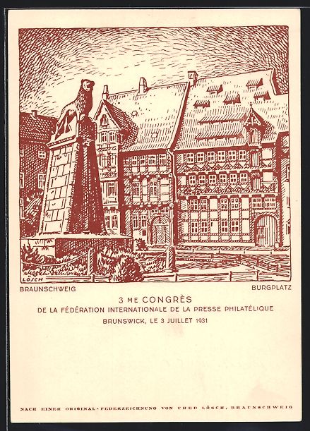 Cancelleria postale: Braunschweig, 8. Bundestag / 37. Philate – Usato da Berlin venduto da bartko-reher