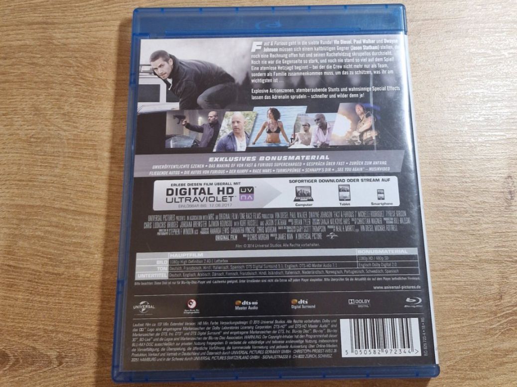Tutti i DVDs: Fast & Furious 7 (2015) Bluray – Usato da Pfungen venduto da Whitie 1