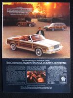 RAR Chrysler Le Baron LeBaron Werbeanzeige USA 1983