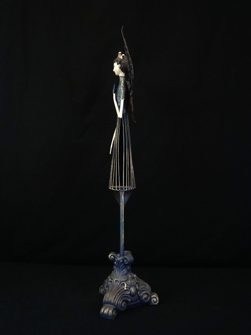 Statuette: Gekrönter Engel in Blau und Gold – Usato da Pratteln venduto da Restwert_Pratteln 3