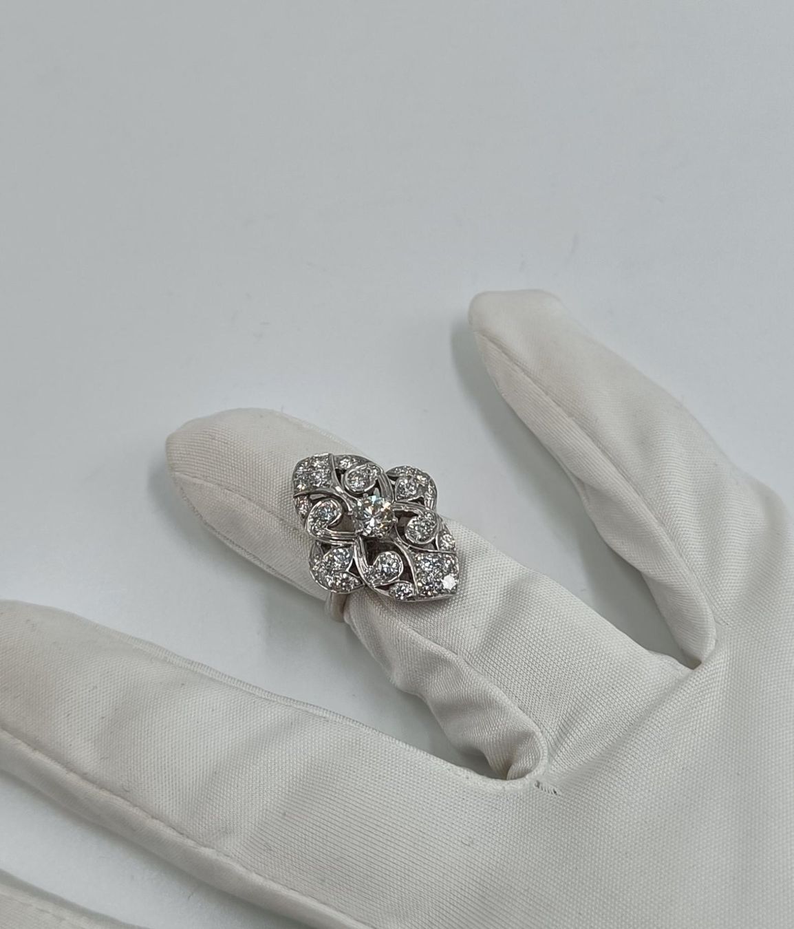 Anelli: FLORALER DIAMANTRING 925 STERLINGSILBER – Usato da Luzern venduto da EdiGem 6