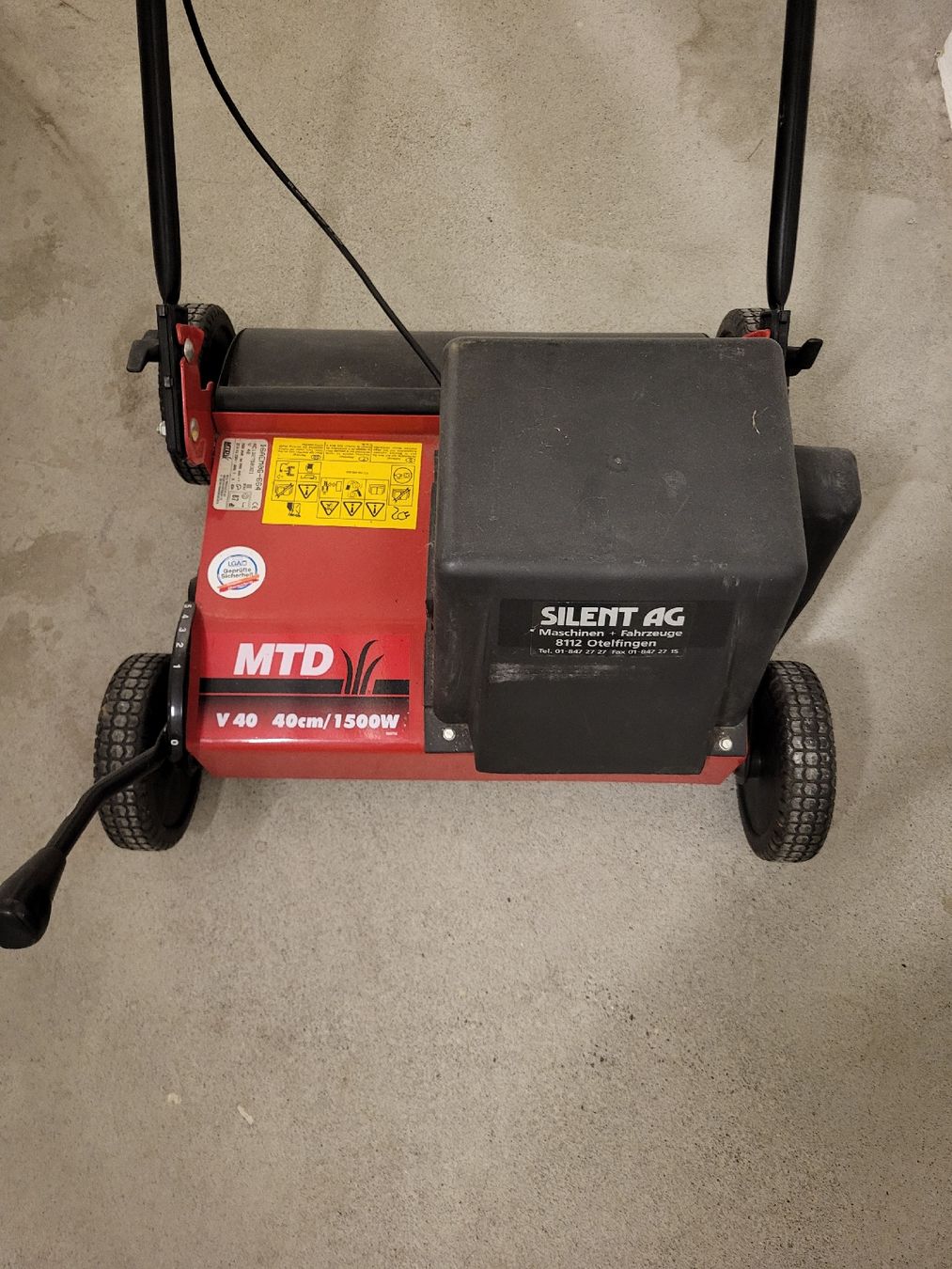 Mtd Attrezzi per la lavorazione del suolo: Elektro Rasen Vertikutierer – Usato da Winterthur venduto da Jason.Schmid