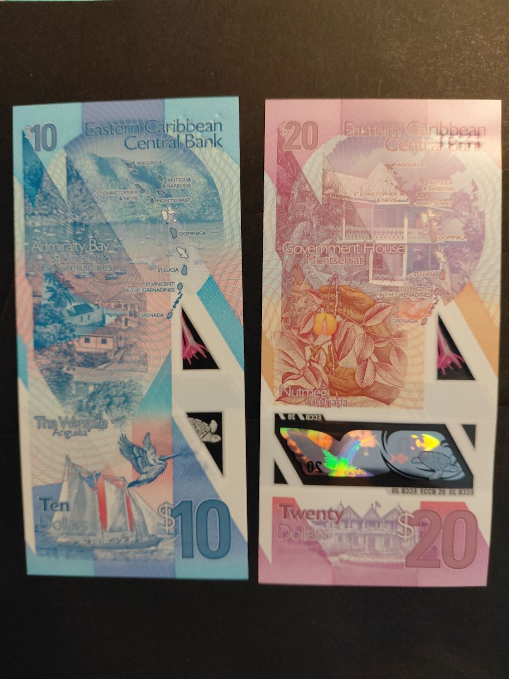 Banknoten: Eastern Caribbean Lot: 10 und 20 Dollars UNC – Neu (gemäss Beschreibung) aus Bern von scottie3014 1