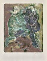 Erni Hans "Der Gedanke" Original handsignierte. Lithografie