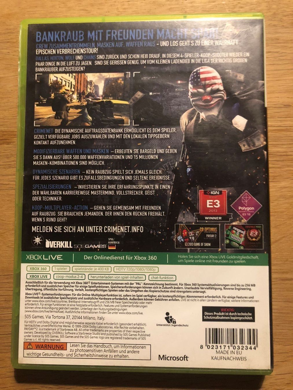 Microsoft Spiele: Payday 2 für Xbox 360 – Gebraucht aus Kestenholz von Dickies09 1