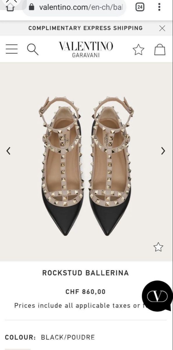 Valentino Scarpe da donna: Valentino soblack Rockstud Ballet Flats - size 35,5-36 – Usato da Schwyz venduto da ann_5w8m 6