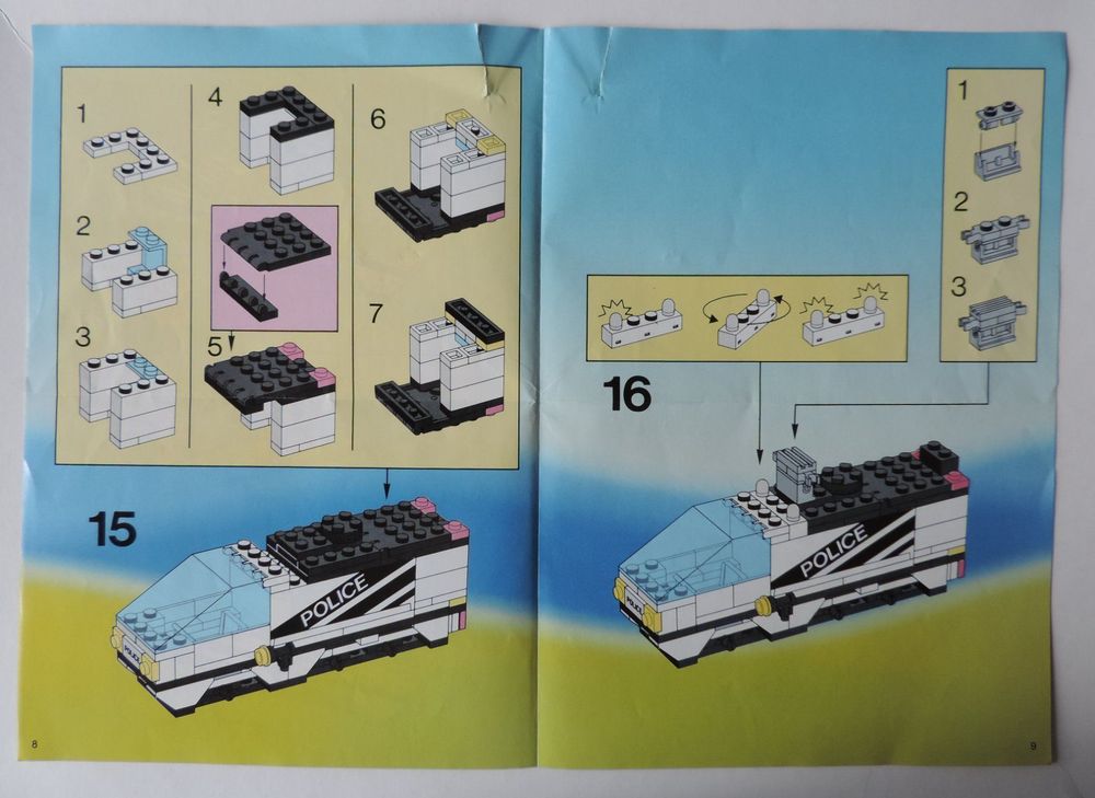 Lego Giocattoli: Polizei Patrouille, Set 6430 (1991) und Begleit-Motorrad – Usato da Burgdorf venduto da ursla50 6
