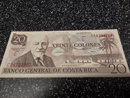 20 Colones Costa Rica 1980 Banknote