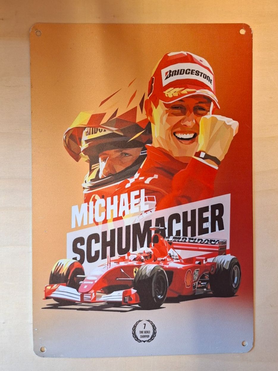 Insegne: Michael Schumacher Blechschild – Difettoso da Alberswil venduto da mech350