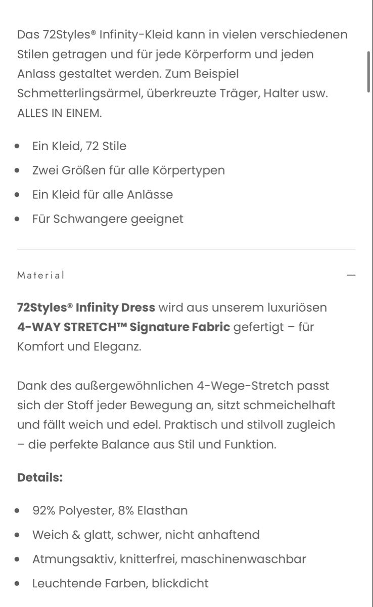 Kleider: Infinity-Kleid (neu) – Neu und originalverpackt aus Hofstetten SO von Katharina_Nina_Nina 4