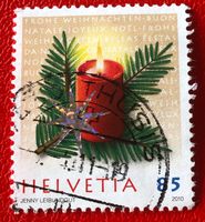 Nr.1373  Kerze 2010 mit Stempel    