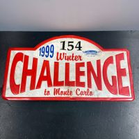 🟣 RAR: ORIG. XXL ALU RALLY MOTORSPORT PLAQUETTE MONTE CARLO