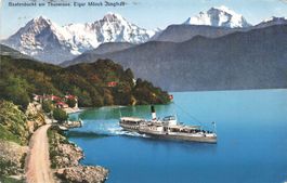 Beatenbucht am Thunersee eiger Mönch Jungfrau Schiff