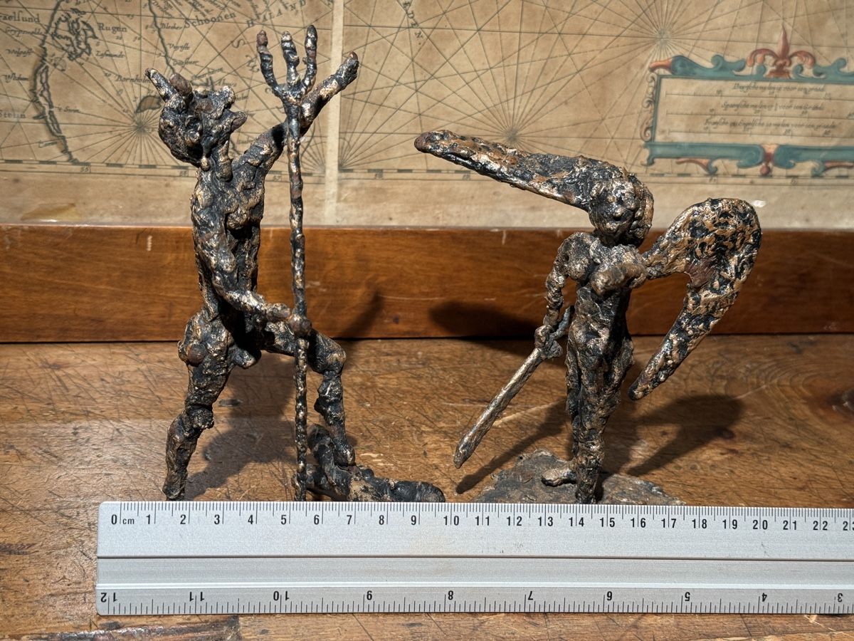 Tutte le decorazioni: Antiker Eisen Engel Dämon Skulpturen  2x  – Usato da schaffhausen venduto da VintAntik_1980 8