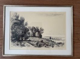 Original Lithographie von Theo Glinz
