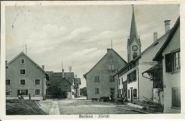 Benken, ZH Dorf Kirche Bauernhof 1920 sehr gut erhalten