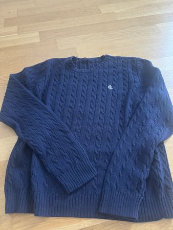 Ralph Lauren Pullover Marineblau Gr M Zopfmuster Kabbelsweat