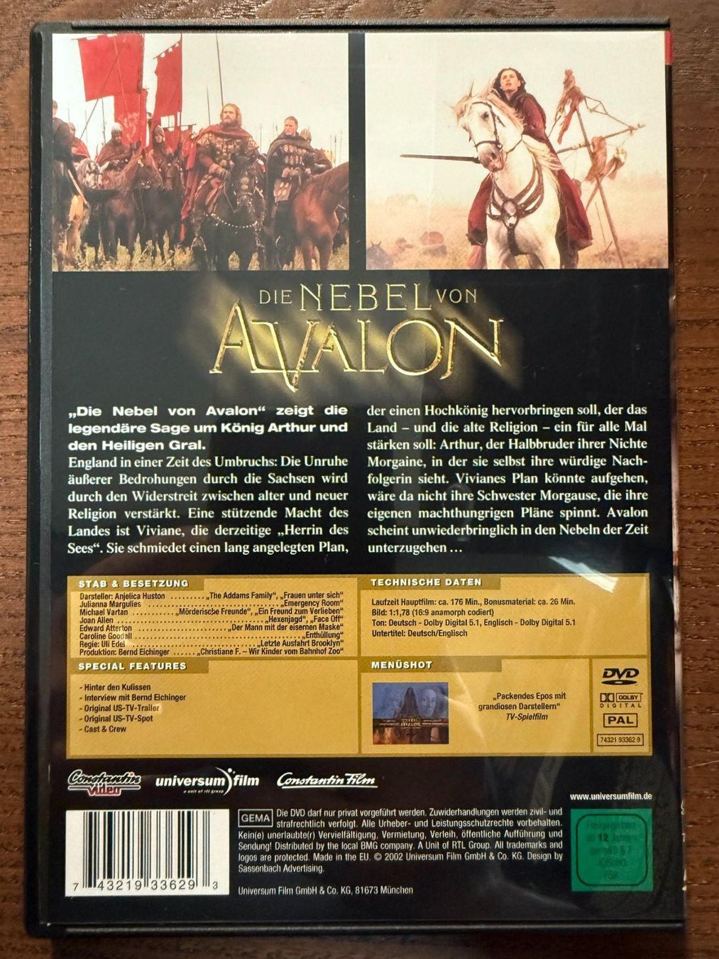 Tutti i DVDs: Die Nebel von Avalon – Usato da Zürich venduto da FilmFreunde 1