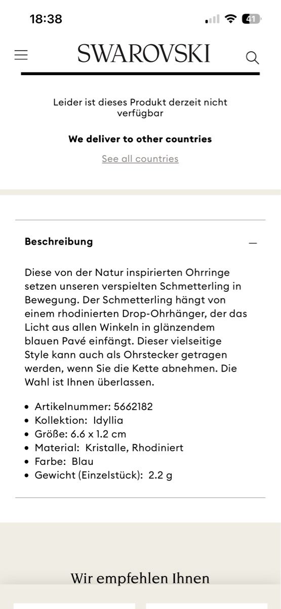 Swarovski Ohrringe & -stecker: Swarovski Ohringe  – Neu (gemäss Beschreibung) aus Laupen BE von ole_l8gg 4