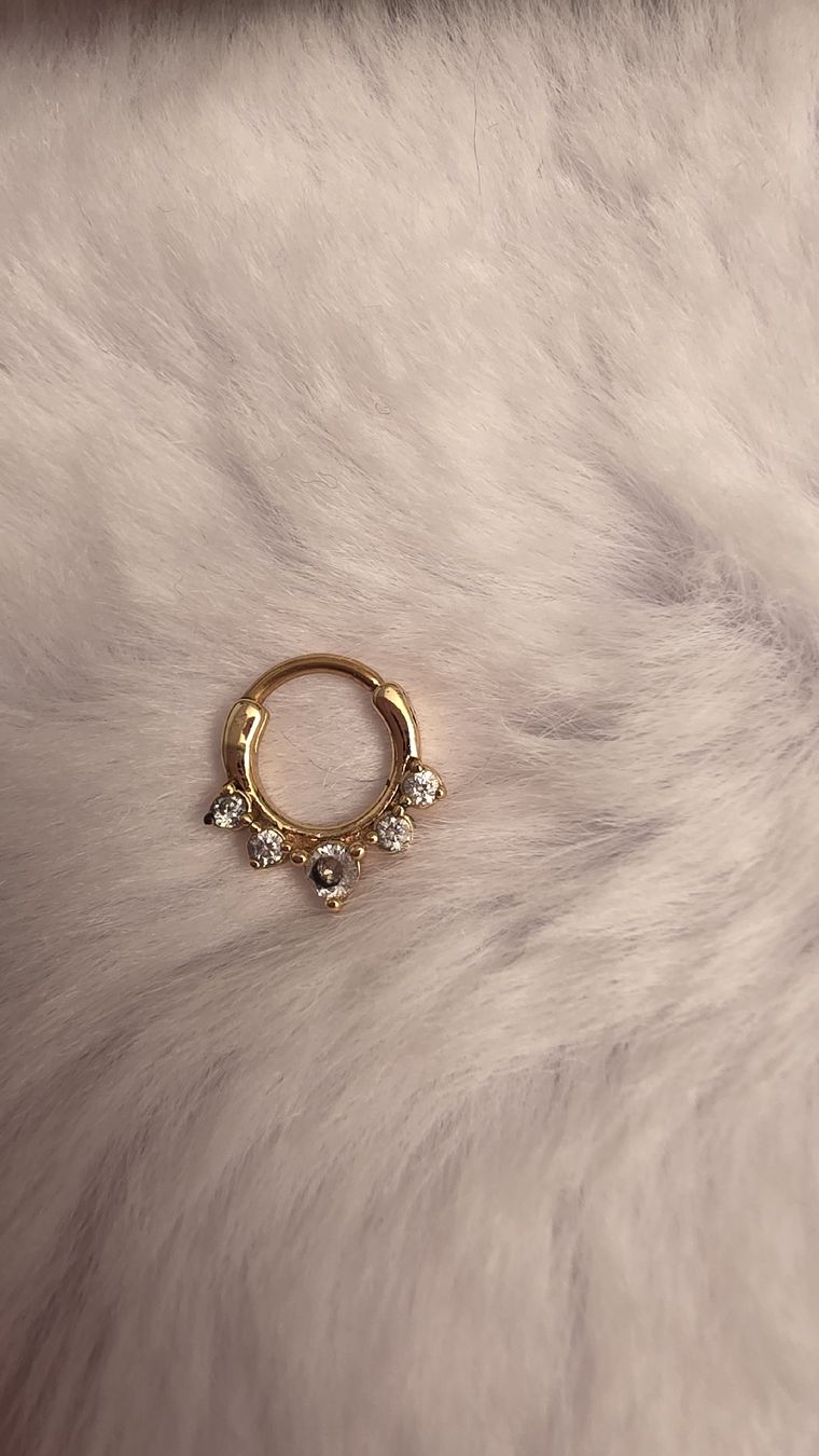 Piercingschmuck: Septum goldfarbig mit Steinen – Neu (gemäss Beschreibung) aus Widen von kev_f5vk