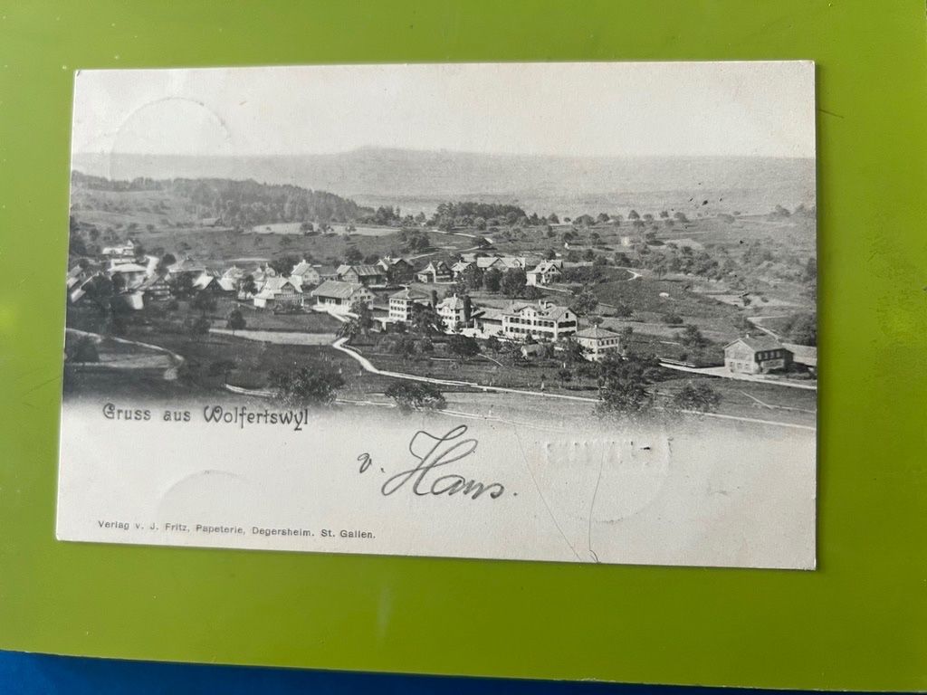 Ansichtskarten: Alte Ansichtskarte Gruss aus Wolfertswyl  1903 – Gebraucht aus Steinach von Momoco