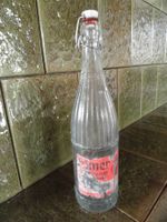 Alte Elmer Orangina Bügelflasche mit Gravur von 1954 leer
