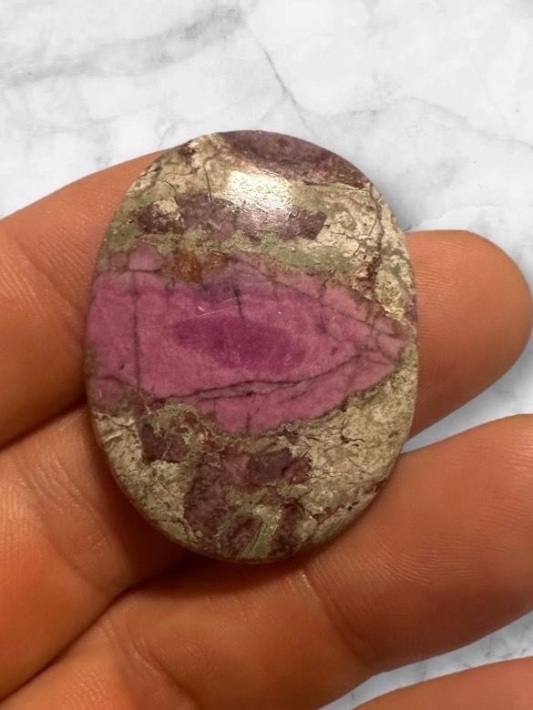 Minerali & Pietre curative: Cobalto Calcit Cabochon, 55ct – Nuovo e nell'imballaggio originale da Männedorf venduto da cab_cb8m