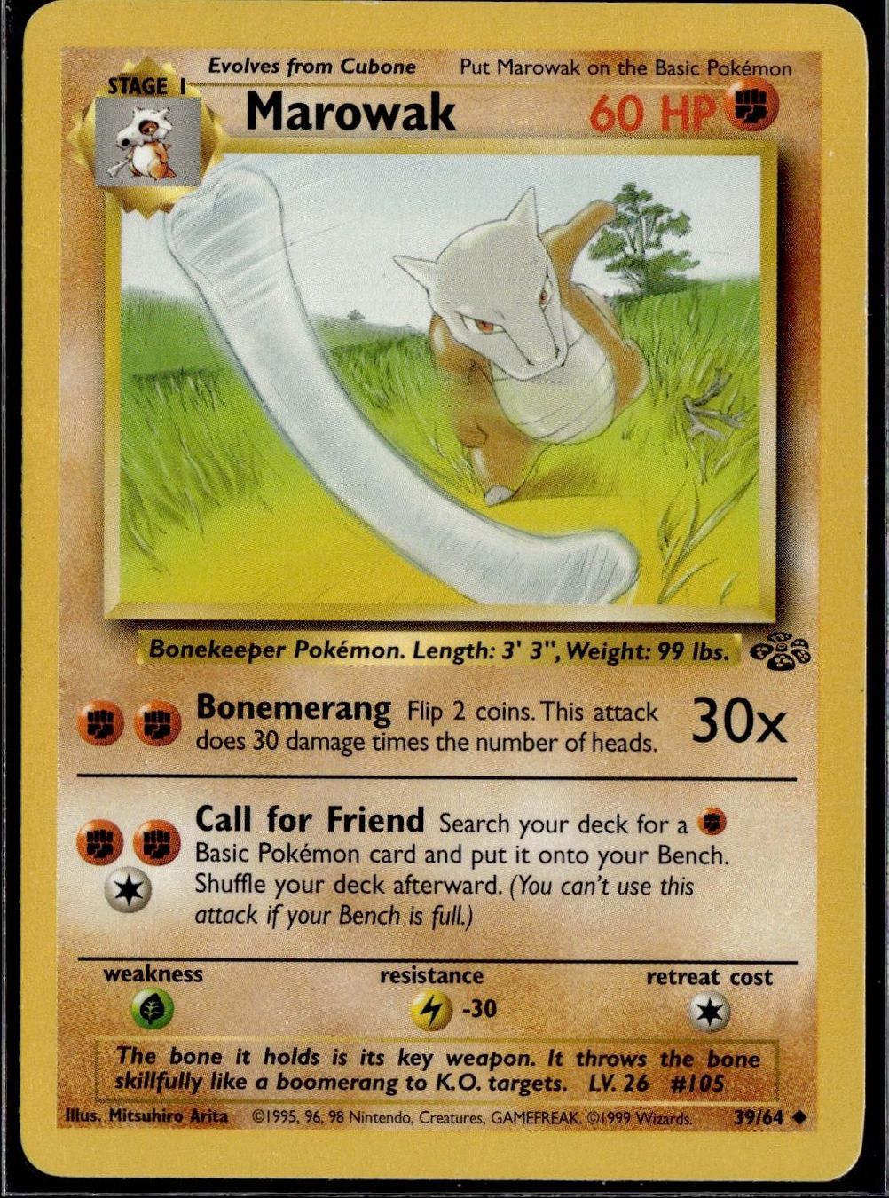 Pokémon Sammelbilder & Trading cards: Marowak 39/64 Jungle – Gebraucht aus Zürich von pokemon_cards