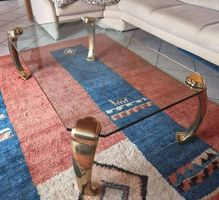 Vintage Glas-Couchtisch Hollywood Regency (120 x 70 cm)