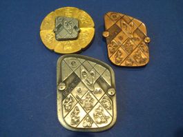 Plaketten 1960 Gold + Kupfer + Silber